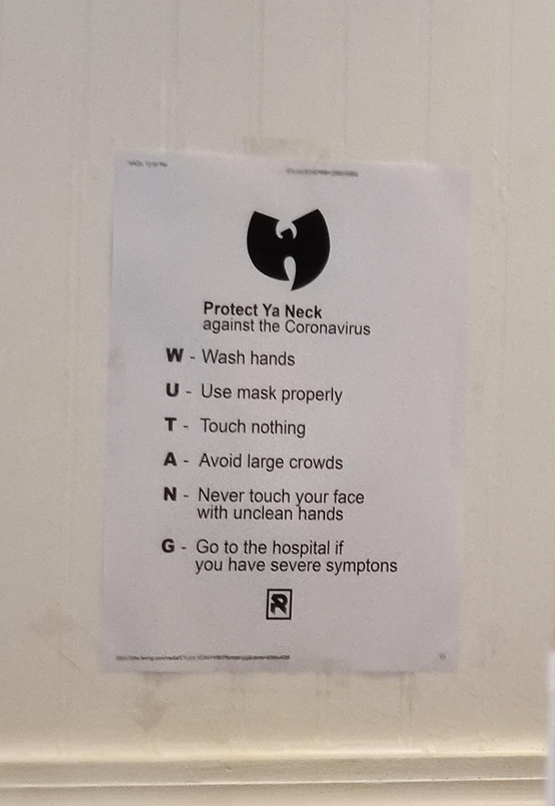 This Covid post at a tire store