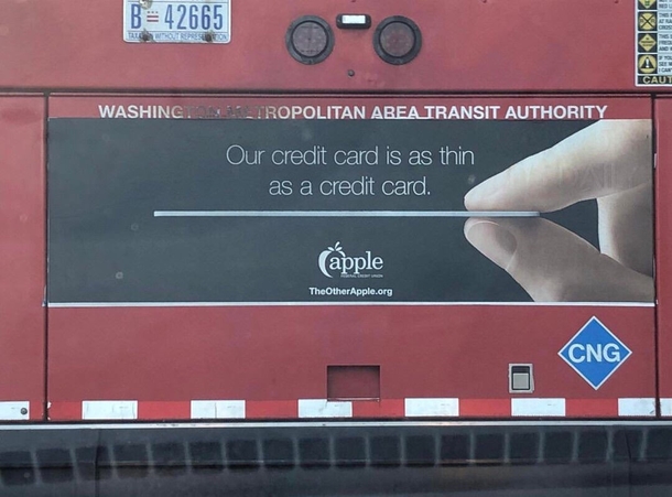This credit card advertisement