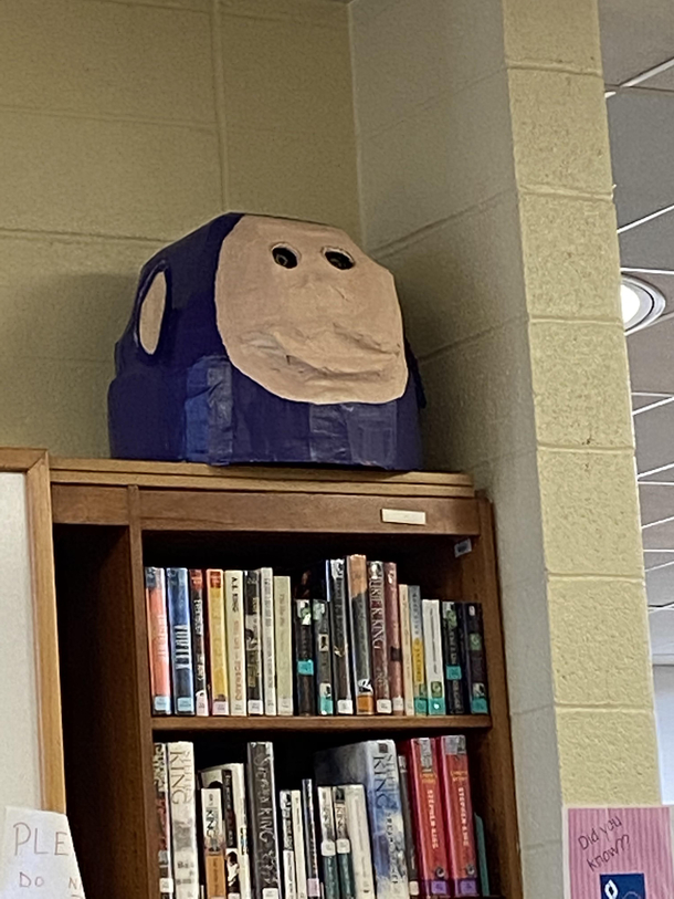 This cursed Teletubby in my school library