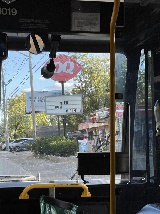 This Dairy Queens sign has been like this for two months