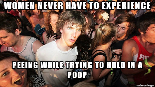 This dawned on me while using a urinal at the bar last night