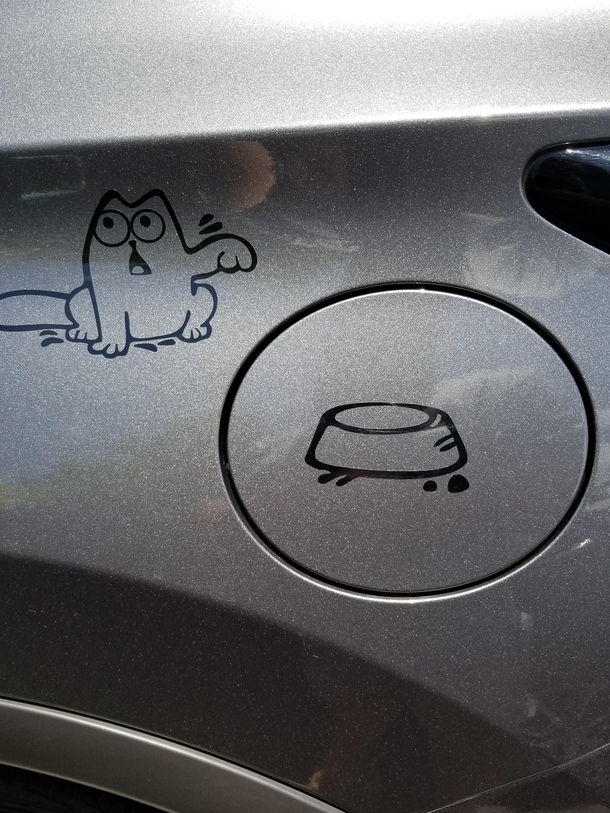 This decal on a car parked next to me yesterday