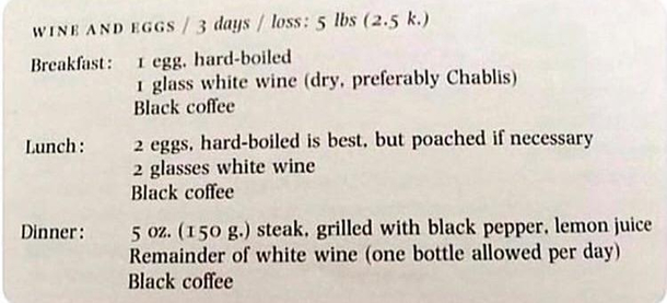 This diet Vogue printed in the s is my jam