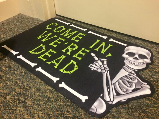 This door mat at my dads senior living
