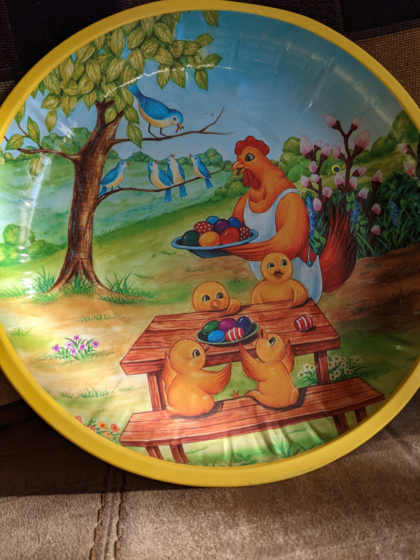 This Easter egg plater is a little twisted Here you go my little chicks eat your siblings
