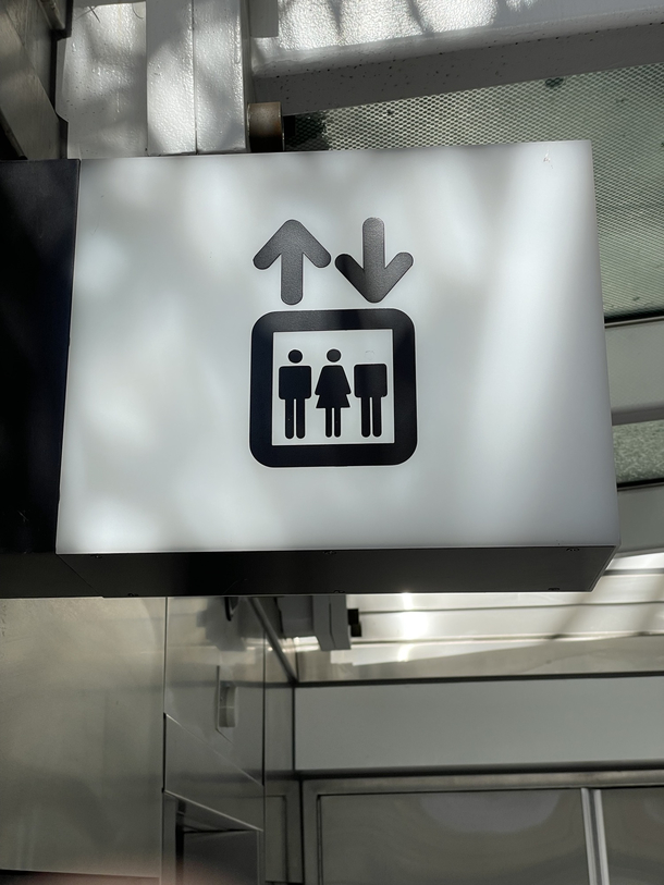 This elevator is for men women and the headless