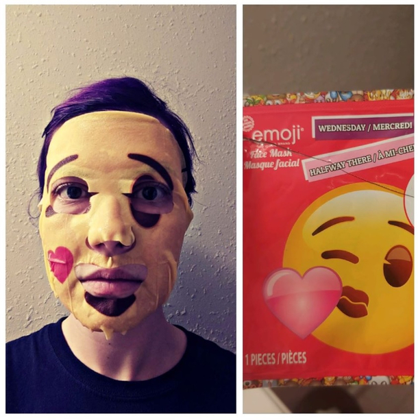 This emoji face mask