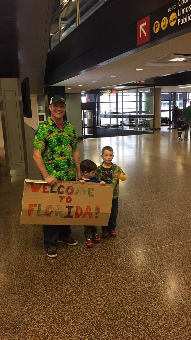This family at the Seattle-Tacoma International Airport