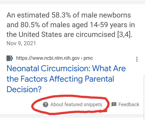 this featured snippet is no longer available