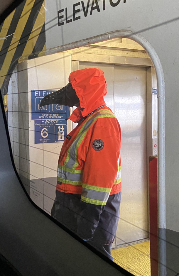 This ferry worker spotted today