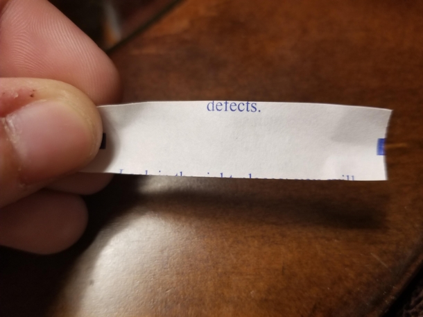 This fortune foretold itself
