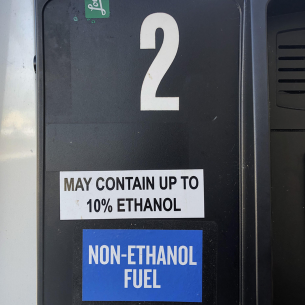 This gas pump covering its bases