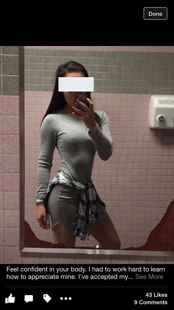 This girl photoshopped her stomach in Nice tilework