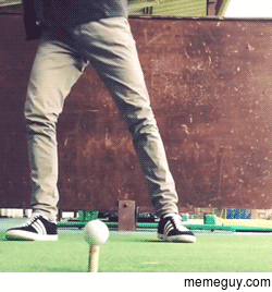 This guy just picked up golf