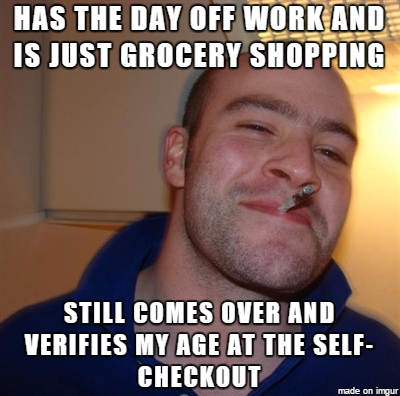 This guy working at the super market