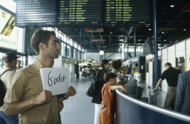 This guys been at the airport for hours