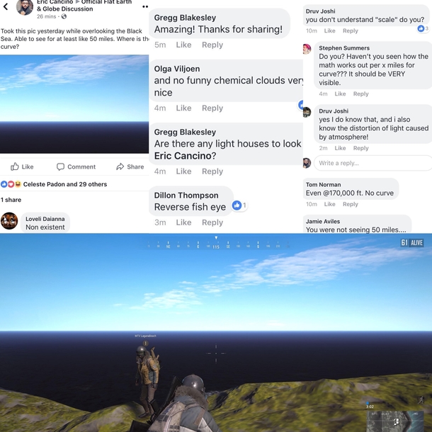 This guys post in a Flat Earthers group