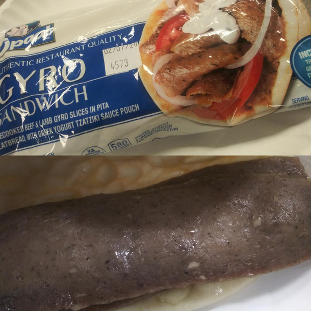 This Gyro Sandwich I got out of the vending machine at work