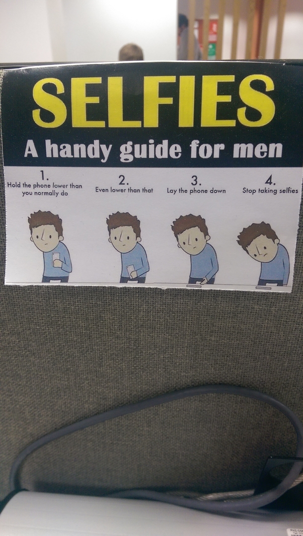 This handy guide hangs on one of my colleague desk