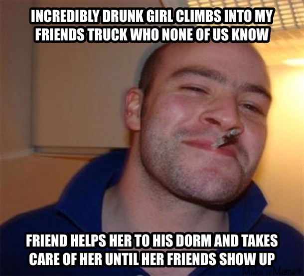 This happened this weekend and I couldnt be prouder of my friends actions toward the situation