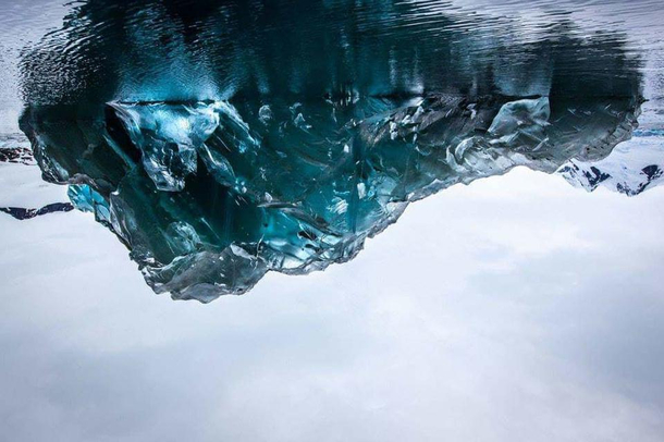 This is an iceberg that flipped over in Australia