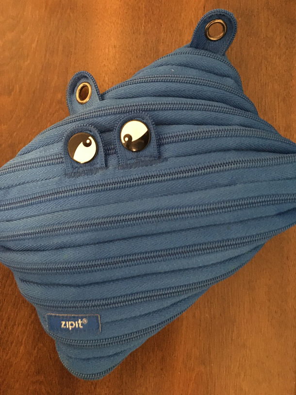 This is bob he is my pencil case Say hi to bob
