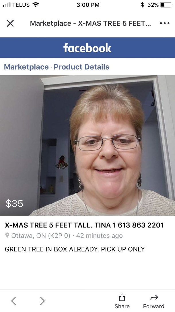 This is clearly False Advertising That tree is not in a box and its clearly white