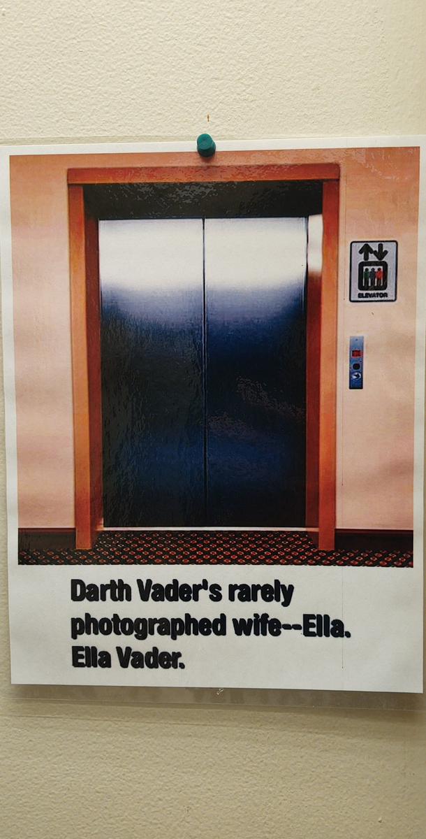 This is hanging outside the elevator at my work