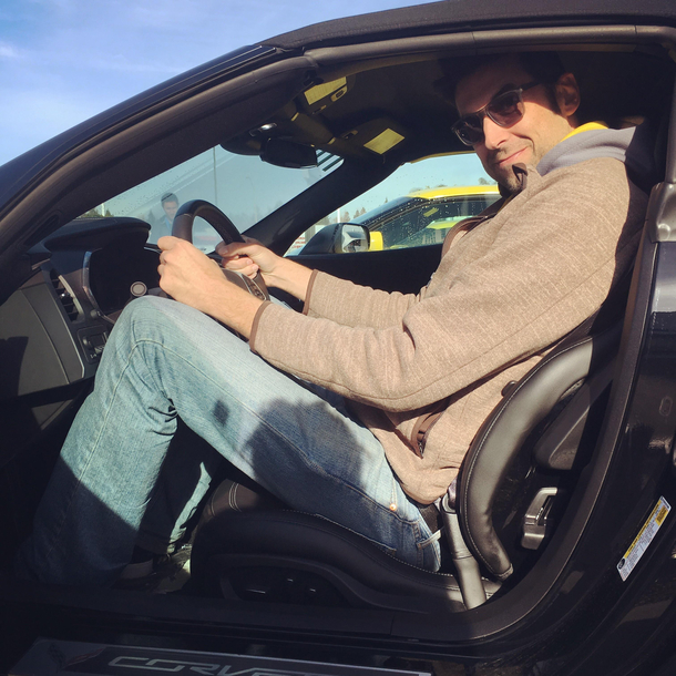 This is how I fit into a brand new corvette Shin and head angle were brutal The salesman was laughing his ass off and snapped this pic