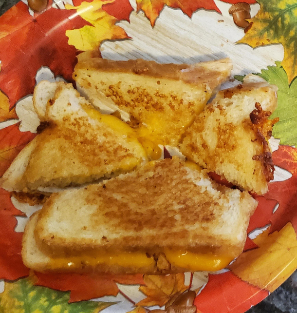 This is how my wife cut my grilled cheese today Its been a good run but anyone know a good divorce attorney
