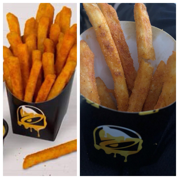 This is how they looked when I took them out of the bag A total of  nacho fries