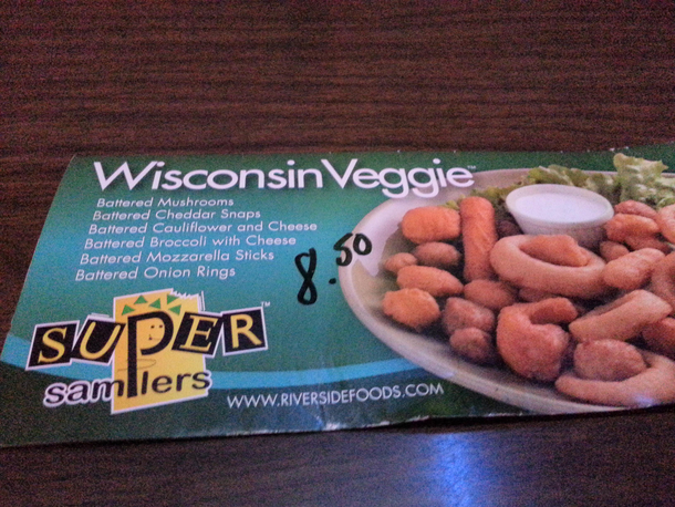 This is how we do veggies in Wisconsin I dont know why were so fat