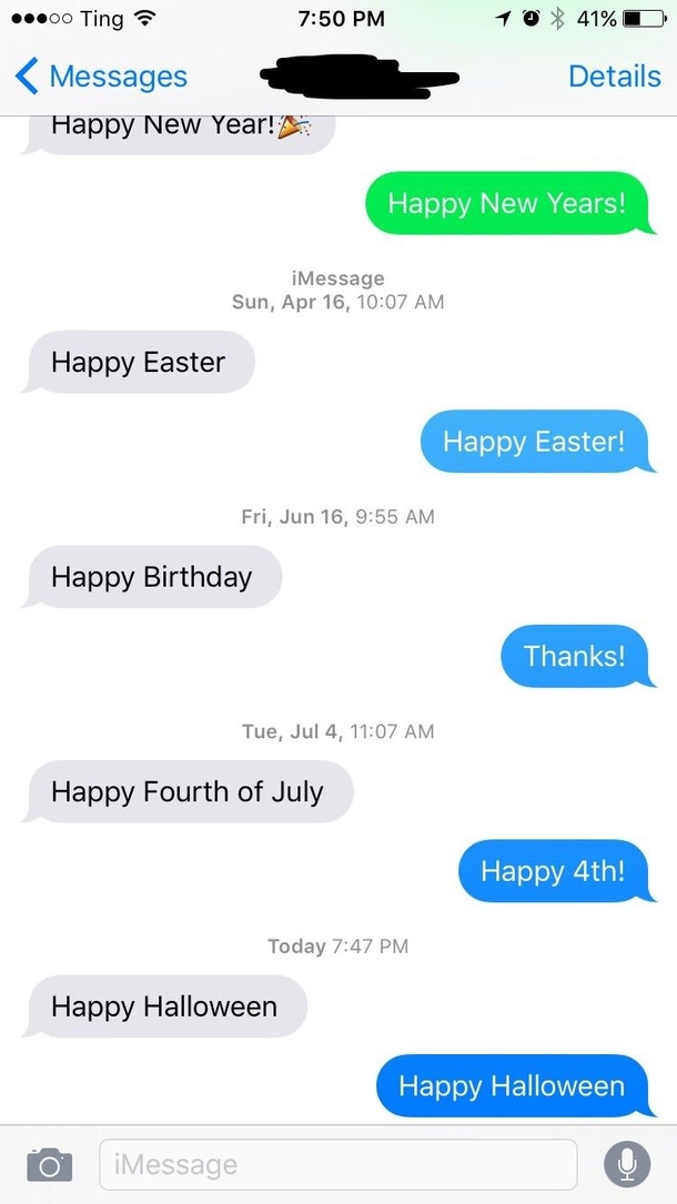 This is my entire conversation with my girlfriends sister
