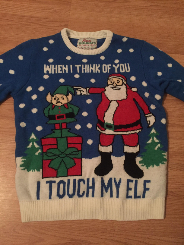 This is my entry for the ugly Christmas sweater contest ...