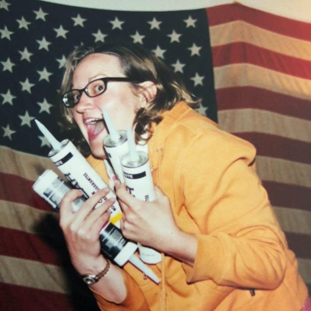 This is My sisters Facebook profile pic We get it sis you love caulk