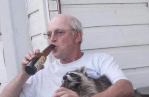 This is one way to deal with raccoons I guess