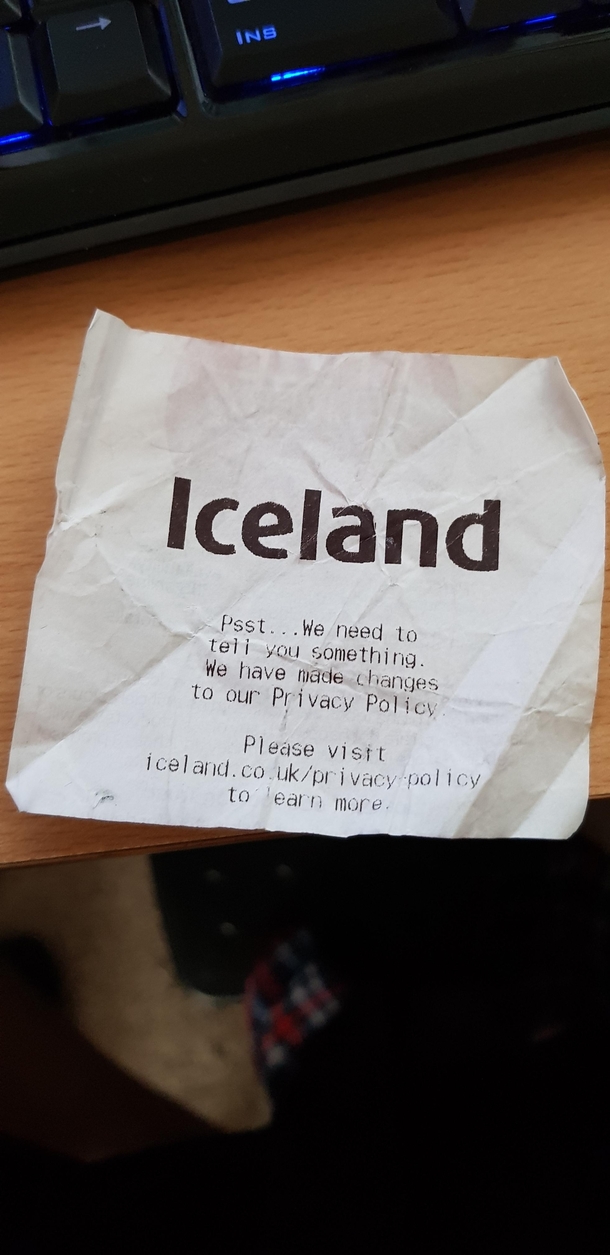 This is taking the mick now attached to my Iceland receipt yesterday