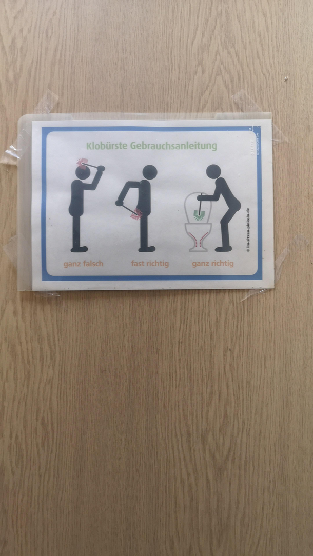 This is the sign inside the bathroom at my workplace