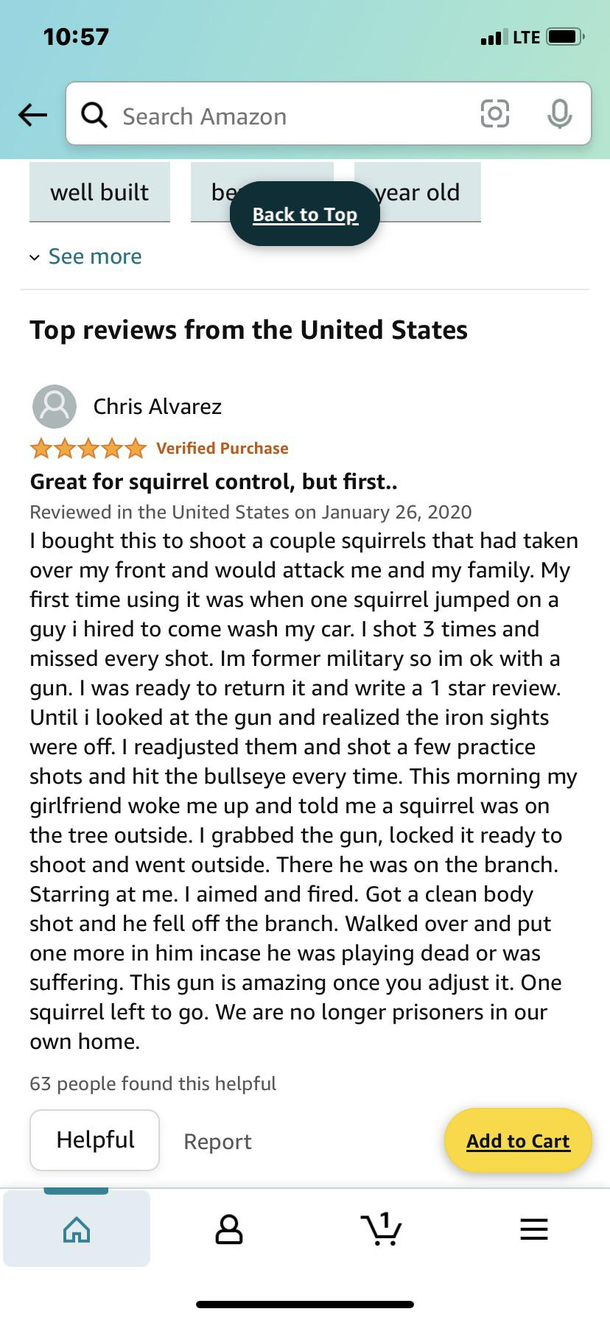This is the type of review Im wanting in a pellet rifle
