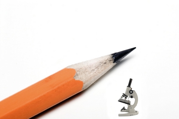 This is what a microscope looks like under a pencil tip