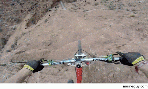 This is what doing a back flip across a  foot canyon looks like