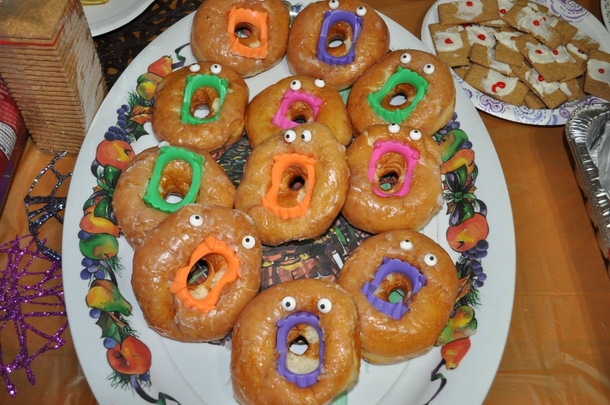 This is what happened when I made those vampire donuts for Halloween last year