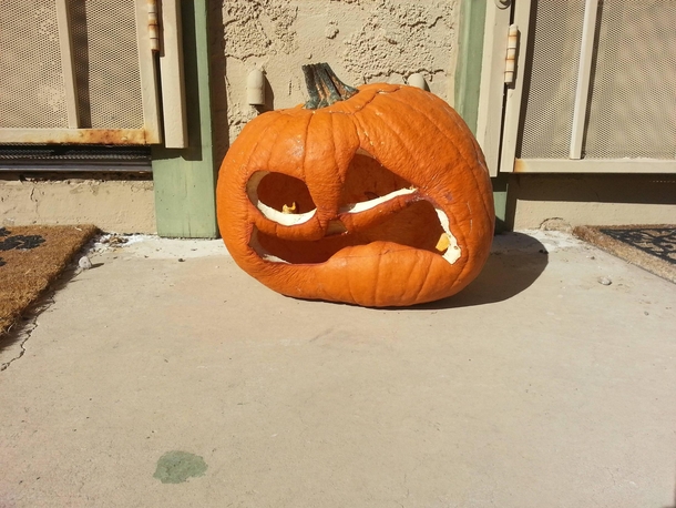 This is what happens when you carve your pumpkins too early in Arizona