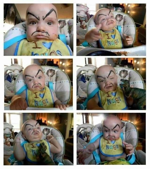 This is what happens when you leave the baby with the husband