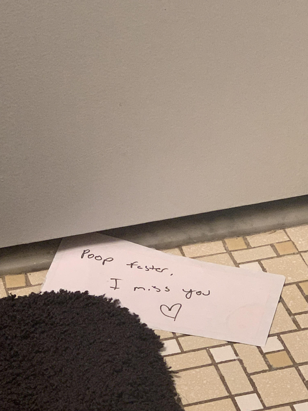 This is what I have to deal with Slid under the door Im just trying to watch a police chase video in peace 