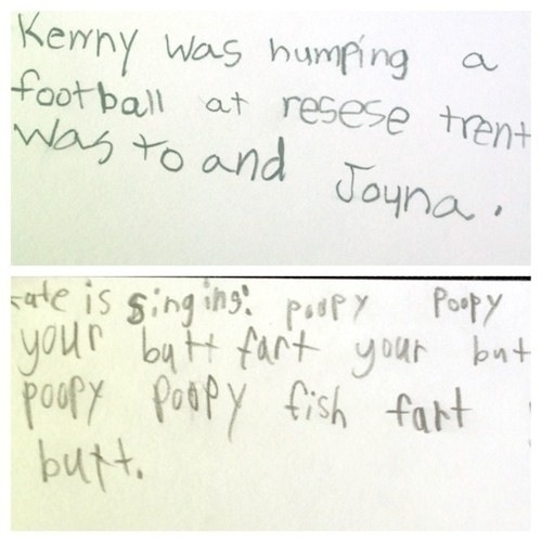 This is what my students put in the tattle box