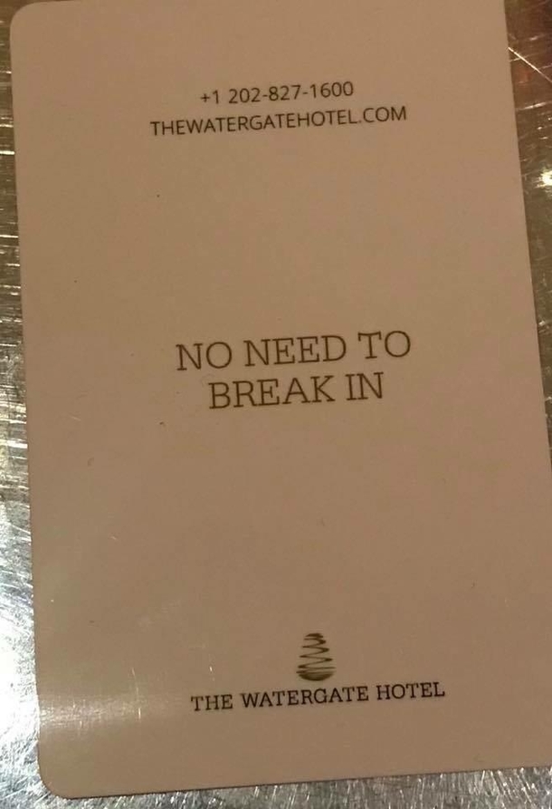 This key card at the Watergate Hotel