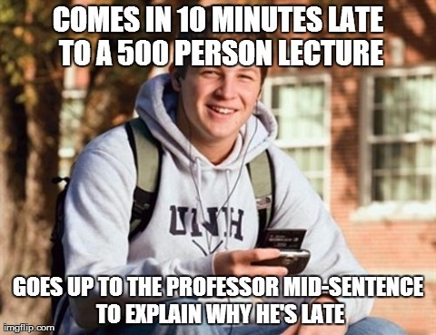 This kid came into class today