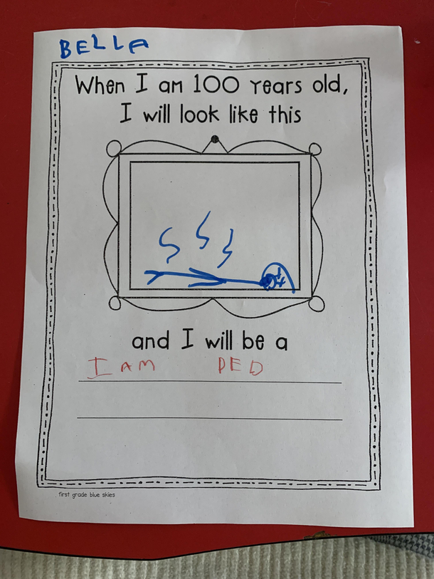This kid gets it th day of school