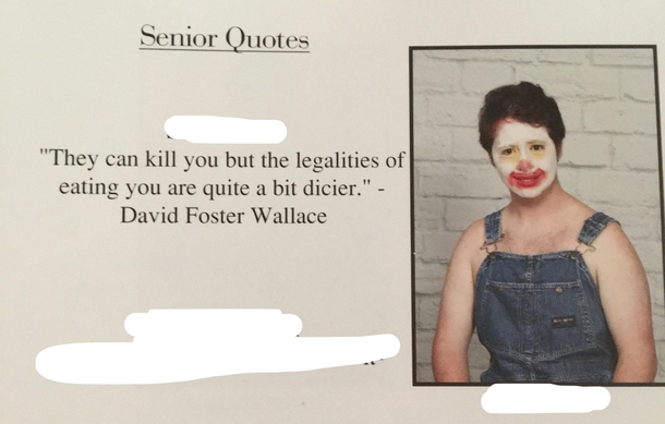 This kid in my senior class yearbook